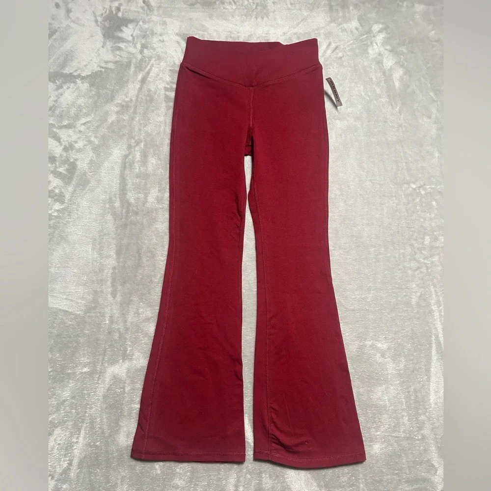 Old Navy Active Powerchill High Rise Flare Leggings Girls Large 10/12 Red Go-Dry